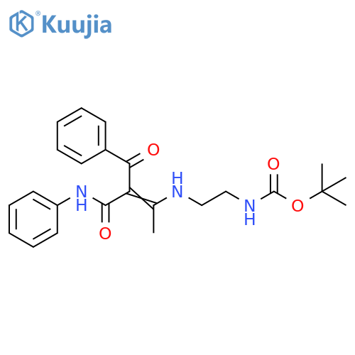 Carbamic acid, N-[2-[[2-benzoyl-1-methyl-3-oxo-3-(phenylamino)-1-propen-1-yl]amino]ethyl]-, 1,1-dimethylethyl ester structure
