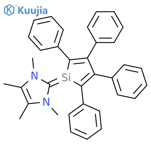 1H-Imidazole, 2,3-dihydro-1,3,4,5-tetramethyl-2-(2,3,4,5-tetraphenylsilacyclopenta-2,4-dien-1-ylidene)- structure