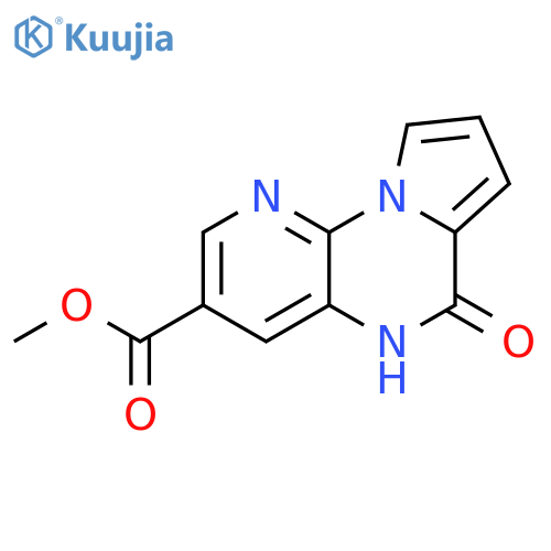5,6-dihydro-6-oxo-Pyrido[3,2-e]pyrrolo[1,2-a]pyrazine-3-carboxylic acid methyl ester structure