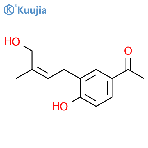 1-[4-Hydroxy-3-(4-hydroxy-3-methyl-2-butenyl)phenyl]ethanone(Z) structure