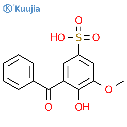 Benzenesulfonic acid, 3-benzoyl-4-hydroxy-5-methoxy- structure