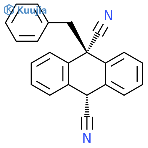 9,10-Anthracenedicarbonitrile, 9,10-dihydro-9-(phenylmethyl)-, cis- structure