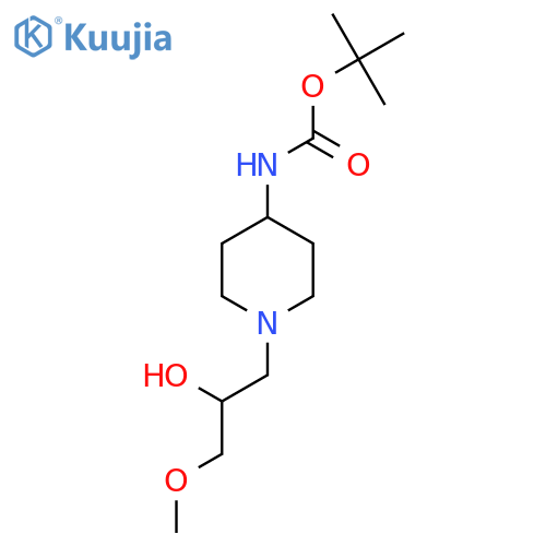 tert-butyl N-1-(2-hydroxy-3-methoxypropyl)piperidin-4-ylcarbamate structure