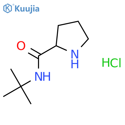 N-(tert-Butyl)-2-pyrrolidinecarboxamide hydrochloride structure