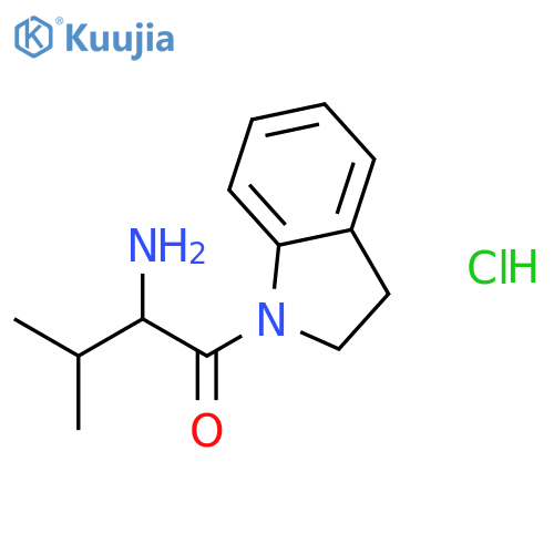 2-Amino-1-(2,3-dihydro-1H-indol-1-yl)-3-methyl-1-butanone hydrochloride structure