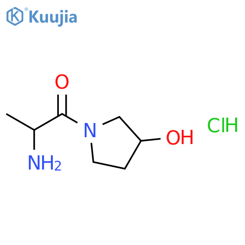 2-Amino-1-(3-hydroxy-1-pyrrolidinyl)-1-propanone hydrochloride structure