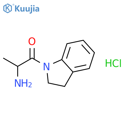 2-Amino-1-(2,3-dihydro-1H-indol-1-yl)propan-1-one Hydrochloride structure
