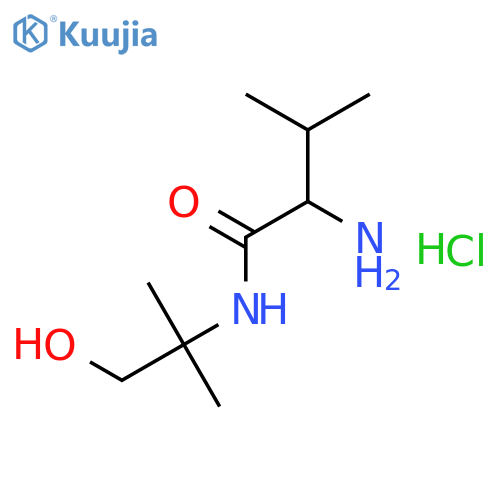 2-Amino-N-(2-hydroxy-1,1-dimethylethyl)-3-methylbutanamide hydrochloride structure