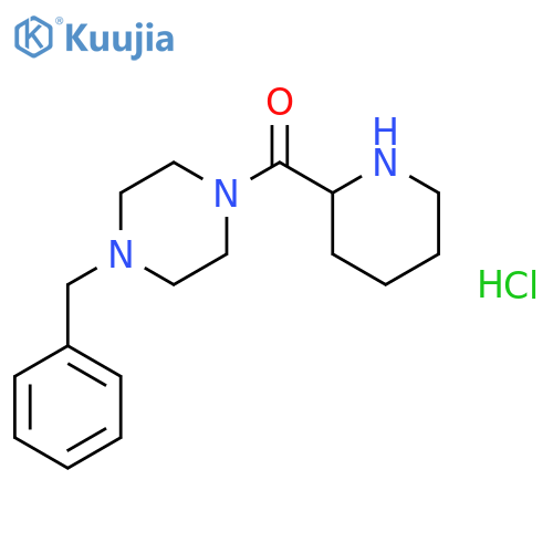 (4-Benzyl-1-piperazinyl)(2-piperidinyl)methanonehydrochloride structure