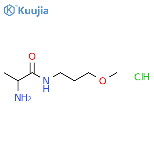 2-Amino-N-(3-methoxypropyl)propanamide hydrochloride structure