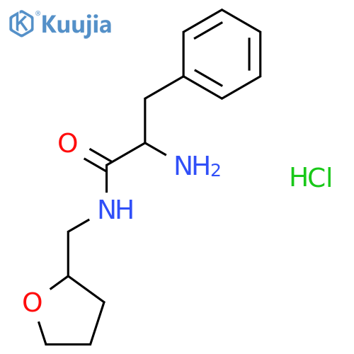 2-Amino-3-phenyl-N-(tetrahydro-2-furanylmethyl)-propanamide hydrochloride structure