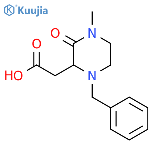 2-(1-Benzyl-4-methyl-3-oxo-2-piperazinyl)-acetic acid structure