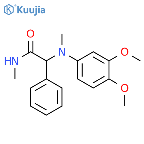 2-{(3,4-dimethoxyphenyl)methylamino}-N-methyl-2-phenylacetamide structure