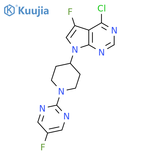 4-Chloro-5-fluoro-7-(1-(5-fluoropyrimidin-2-yl)piperidin-4-yl)-7H-pyrrolo[2,3-d]pyrimidine structure