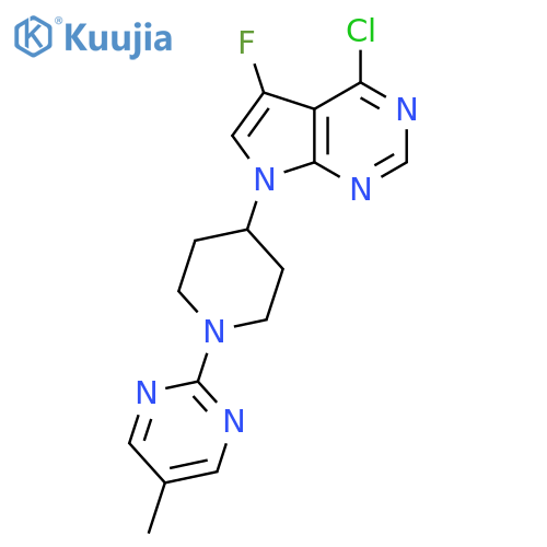 4-Chloro-5-fluoro-7-(1-(5-methylpyrimidin-2-yl)piperidin-4-yl)-7H-pyrrolo[2,3-d]pyrimidine structure