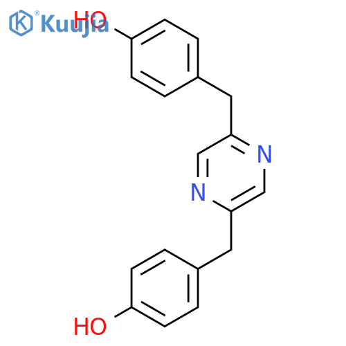 2,5-bis(4-hydroxybenzyl)pyrazine structure