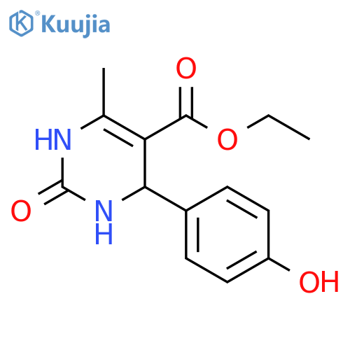 ethyl 4-(4-hydroxyphenyl)-6-methyl-2-oxo-3,4-dihydro-1H-pyrimidine-5-carboxylate structure