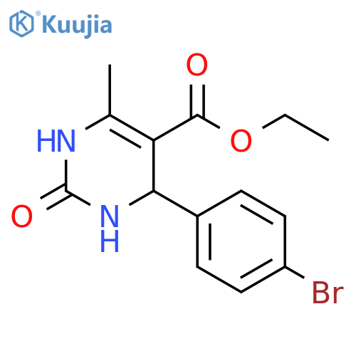 ethyl 4-(4-bromophenyl)-6-methyl-2-oxo-1,2,3,4-tetrahydropyrimidine-5-carboxylate structure