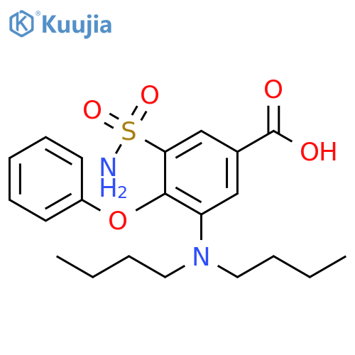 3-(Aminosulfonyl)-5-(dibutylamino)-4-phenoxybenzoic acid structure