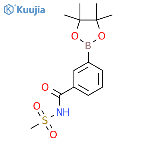 BENZAMIDE, N-(METHYLSULFONYL)-3-(4,4,5,5-TETRAMETHYL-1,3,2-DIOXABOROLAN-2-YL)- structure