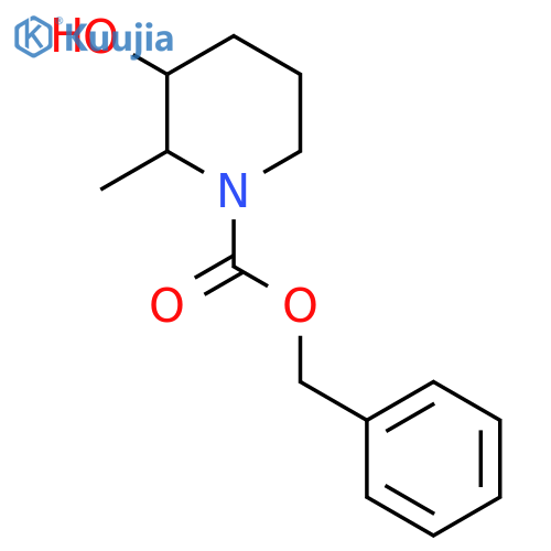 benzyl 3-hydroxy-2-methylpiperidine-1-carboxylate structure