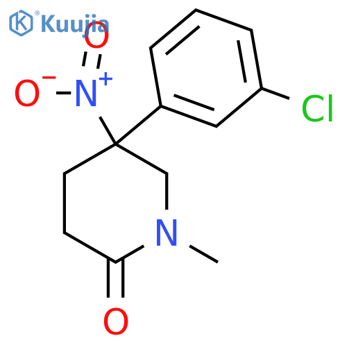 5-(3-Chlorophenyl)-1-methyl-5-nitropiperidin-2-one structure
