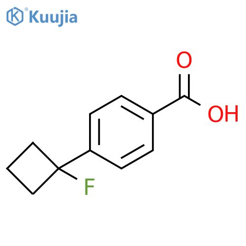 4-(1-fluorocyclobutyl)benzoic acid structure