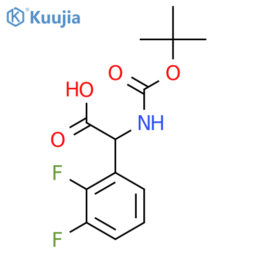 2-{(tert-butoxy)carbonylamino}-2-(2,3-difluorophenyl)acetic acid structure