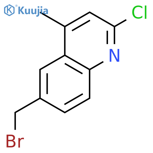Quinoline, 6-(bromomethyl)-2-chloro-4-methyl- structure