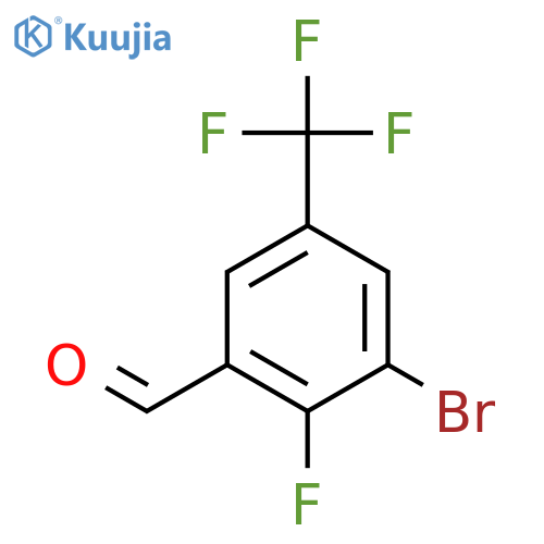 3-Bromo-2-fluoro-5-(trifluoromethyl)benzaldehyde structure