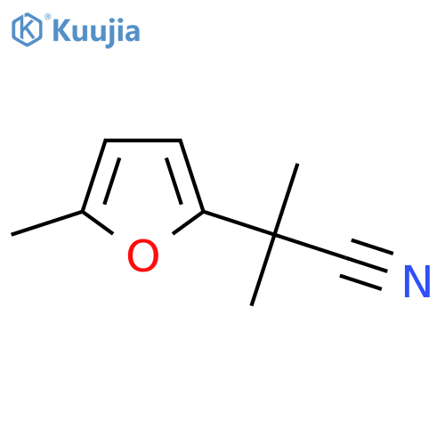 2-methyl-2-(5-methylfuran-2-yl)propanenitrile structure