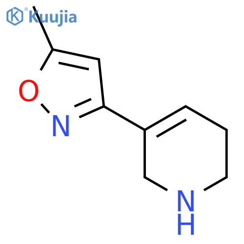 Pyridine,1,2,3,6-tetrahydro-5-(5-methyl-3-isoxazolyl)- structure