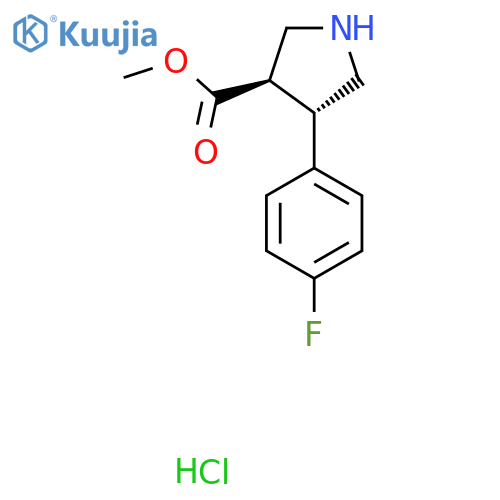 trans-Methyl 4-(4-fluorophenyl)pyrrolidine-3-carboxylate hydrochloride structure