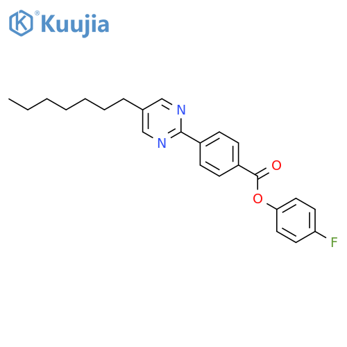 Benzoic acid, 4-(5-heptyl-2-pyrimidinyl)-, 4-fluorophenyl ester structure