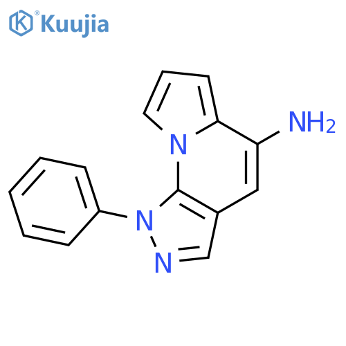 1H-Pyrazolo[3,4-e]indolizin-5-amine,1-phenyl- structure