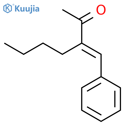 2-Heptanone, 3-(phenylmethylene)-, (E)- structure