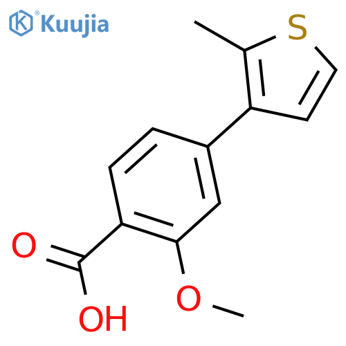 2-Methoxy-4-(2-methylthiophenyl)benzoic acid structure