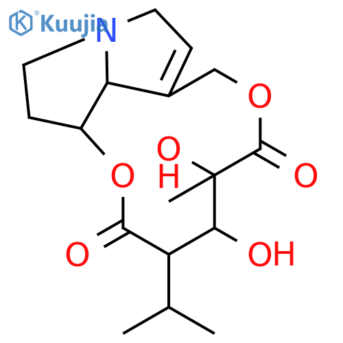 4,5-dihydroxy-5-methyl-3-(propan-2-yl)-4,5,8,10,12,13,13a,13b-octahydro-2H-[1,6]dioxacycloundecino[2,3,4-gh]pyrrolizine-2,6(3H)-dione structure