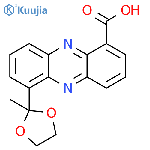1-Phenazinecarboxylic acid, 6-(2-methyl-1,3-dioxolan-2-yl)- structure