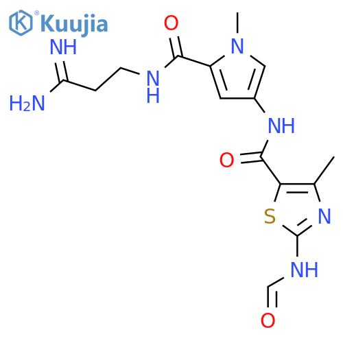5-Thiazolecarboxamide,N-[5-[[(3-amino-3-iminopropyl)amino]carbonyl]-1-methyl-1H-pyrrol-3-yl]-2-(formylamino)-4-methyl- structure