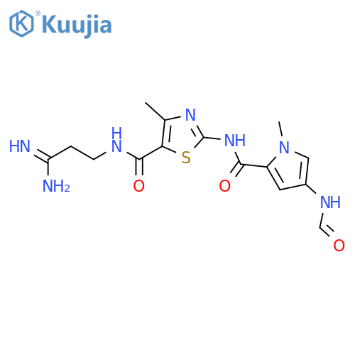 5-Thiazolecarboxamide,N-(3-amino-3-iminopropyl)-2-[[[4-(formylamino)-1-methyl-1H-pyrrol-2-yl]carbonyl]amino]-4-methyl- structure