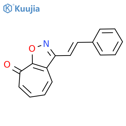 8H-Cyclohept[d]isoxazol-8-one, 3-(2-phenylethenyl)-, (E)- structure