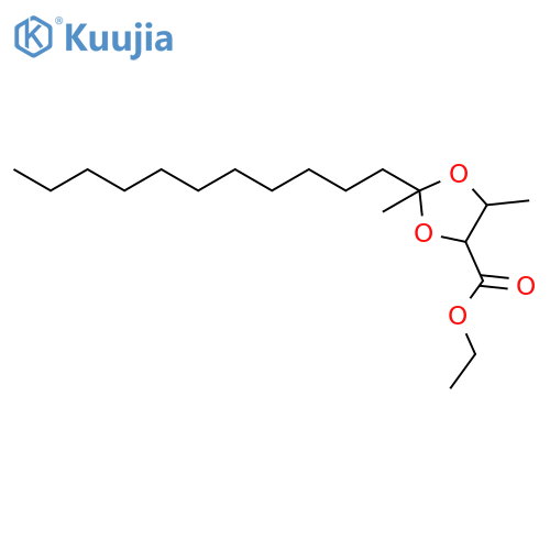 1,3-Dioxolane-4-carboxylic acid, 2,5-dimethyl-2-undecyl-, ethyl ester structure