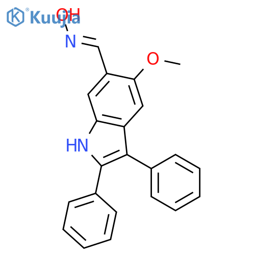 1H-INDOLE-6-CARBOXALDEHYDE, 5-METHOXY-2,3-DIPHENYL-, OXIME structure