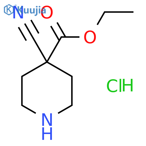 Ethyl 4-cyanopiperidine-4-carboxylate hydrochloride structure