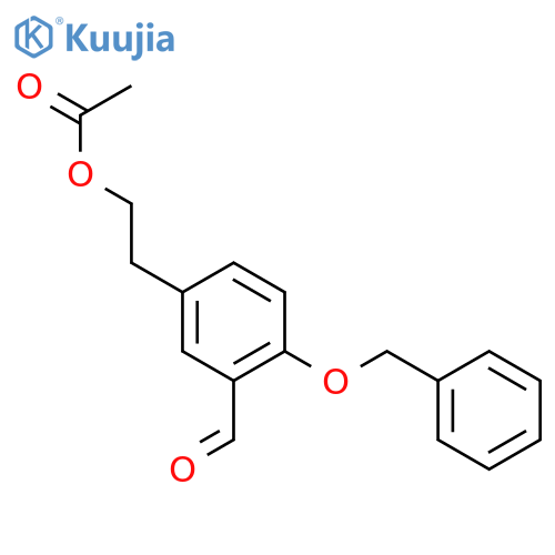 4-O-Benzyl Tyrosol a-Acetate 3-Aldehyde structure