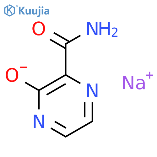 2-Pyrazinecarboxamide, 3,4-dihydro-3-oxo-, sodium salt (1:1) structure