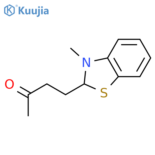 2-Butanone,4-(2,3-dihydro-3-methyl-2-benzothiazolyl)- structure