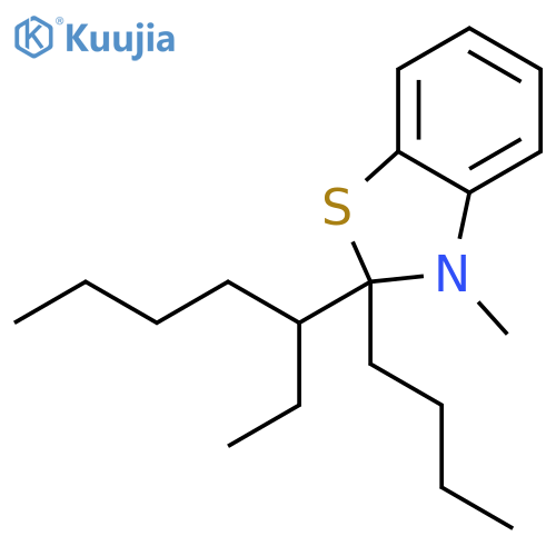 Benzothiazole,2-butyl-2-(1-ethylpentyl)-2,3-dihydro-3-methyl- structure