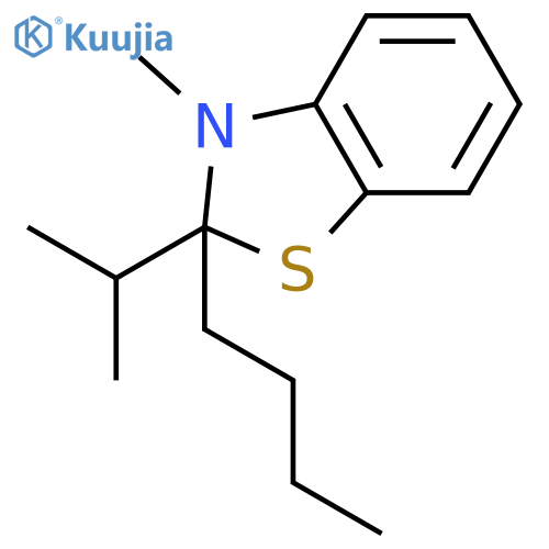 Benzothiazole,2-butyl-2,3-dihydro-3-methyl-2-(1-methylethyl)- structure